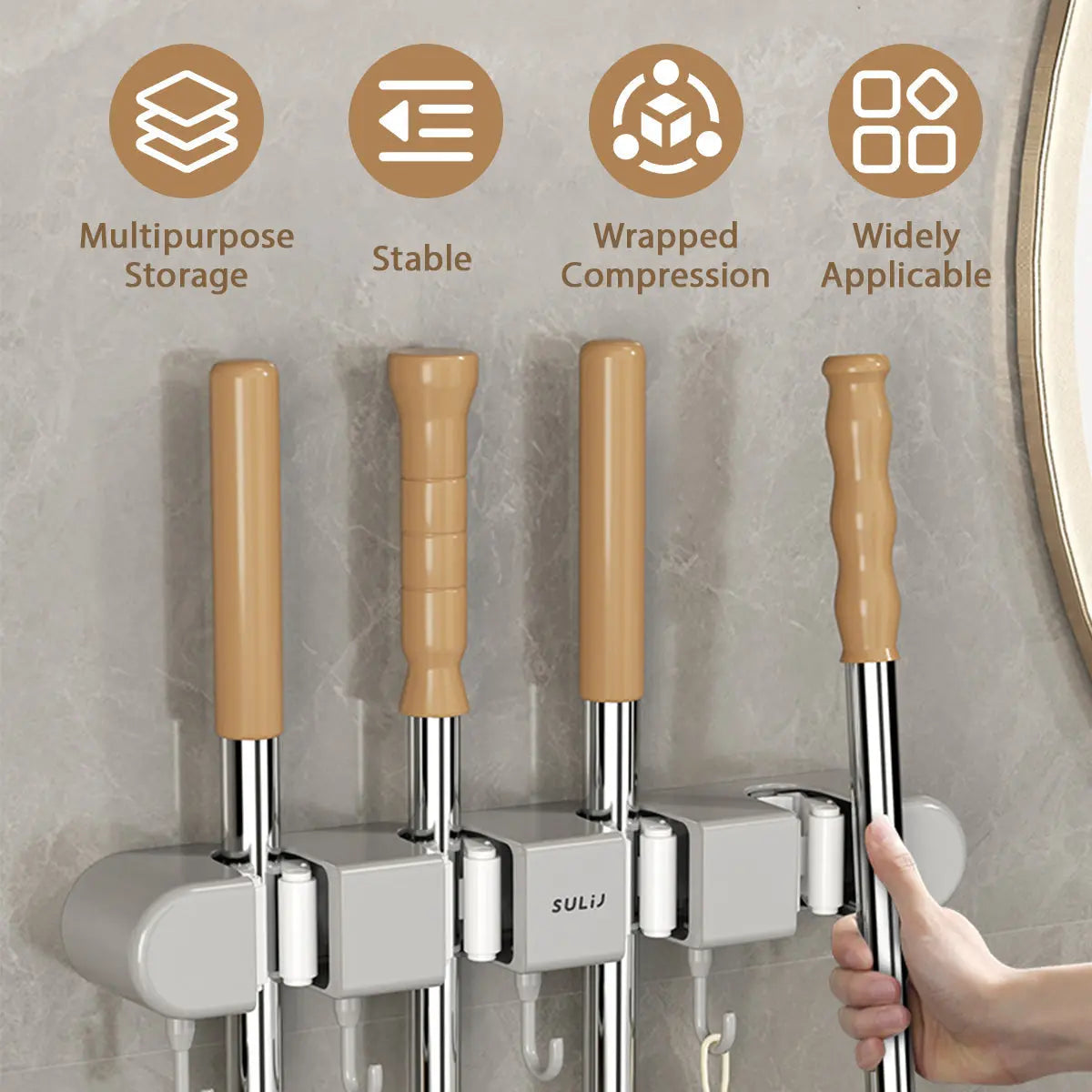Wandhalterung für Besen, Mopps & Werkzeuge product image 3
