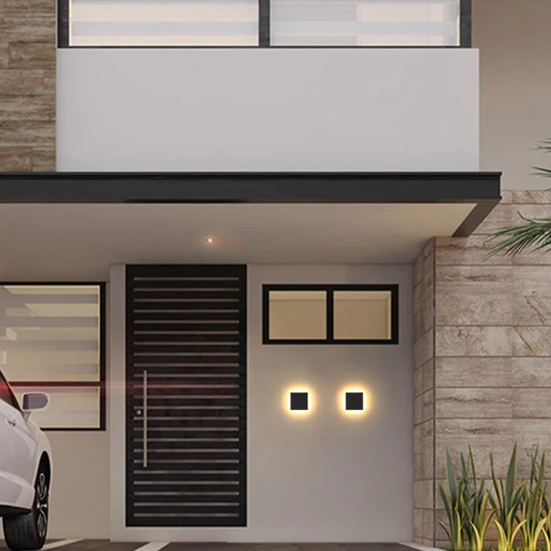 LED aluminum wall light for indoors and outdoors - minimalist