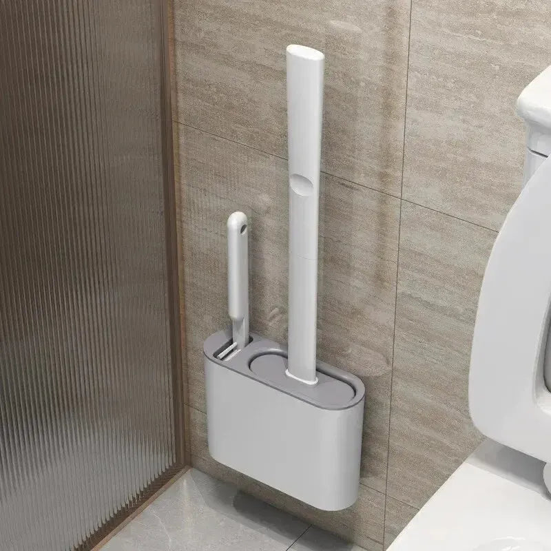 Wandmontage Toilettenbürsten-Set aus Silikon – platzsparend