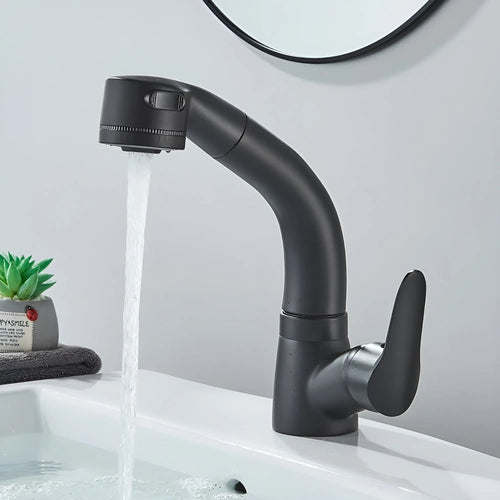 Ausziehbare Waschtischarmatur – Einhebel, matte Oberfläche product image 1