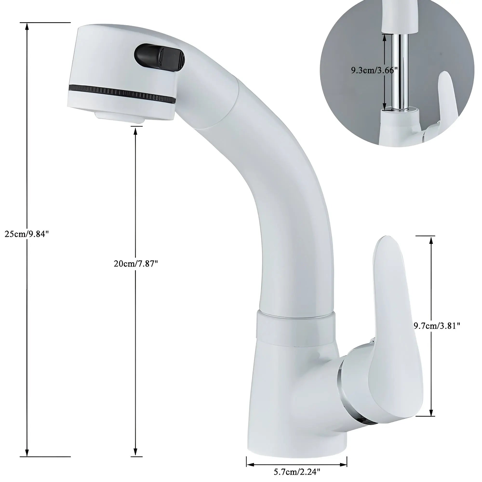 Ausziehbare Waschtischarmatur – Einhebel, matte Oberfläche product image 10