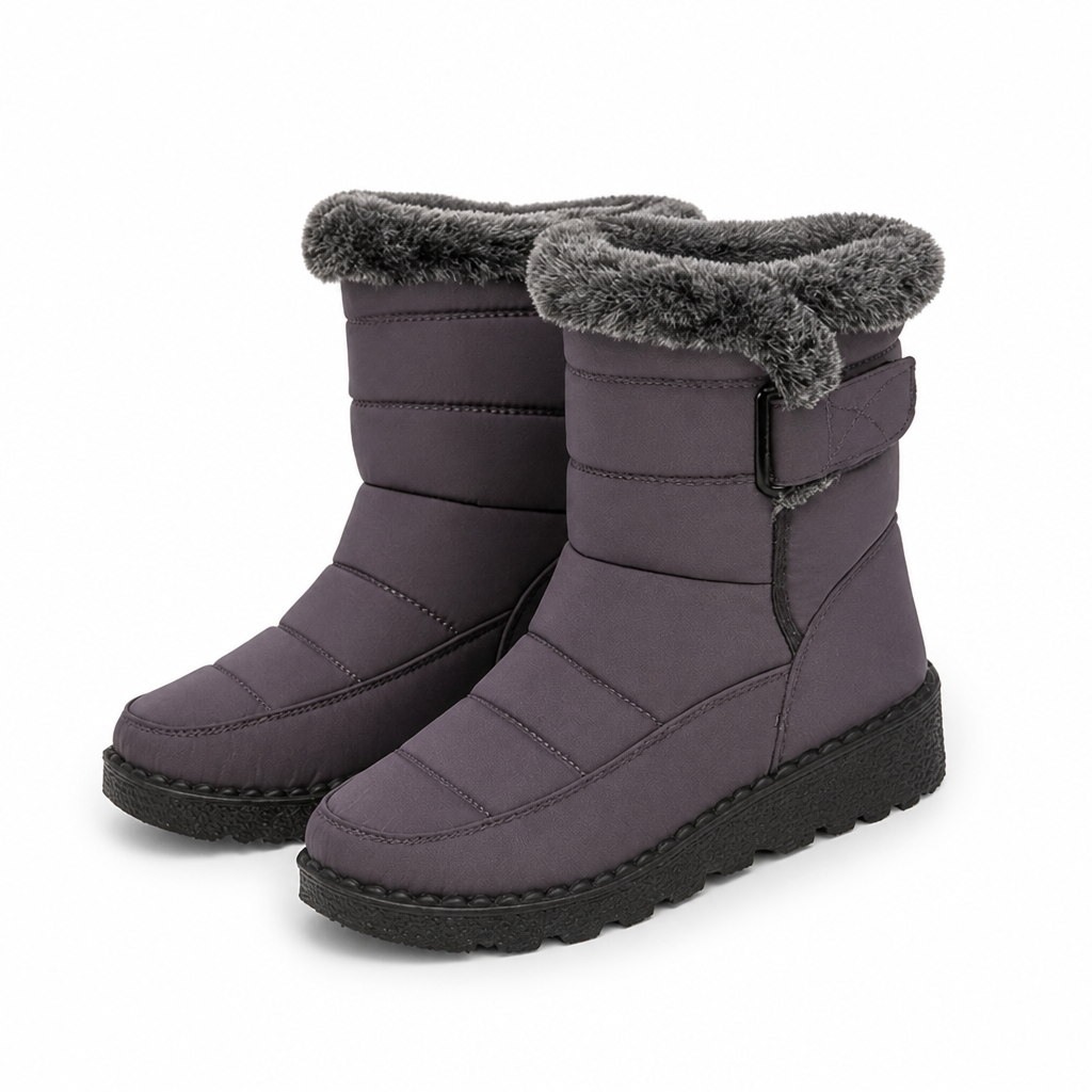 Wasserdichte Damen Winterstiefel mit Plüschfutter und Rutschfester Sohle