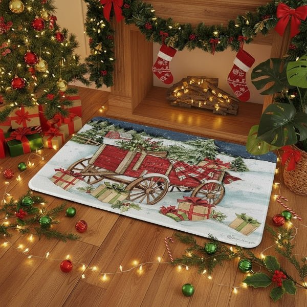 Weihnachts-Fußmatte rutschfest – festlich & schmutzabweisend