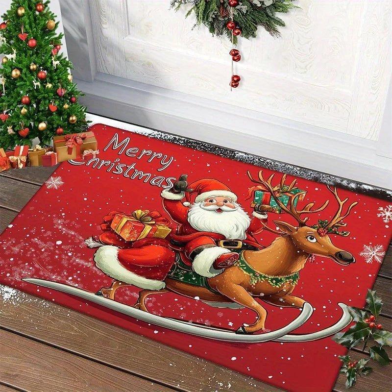Weihnachtsfußmatte mit festlichem Design – rutschfest & wetterfest
