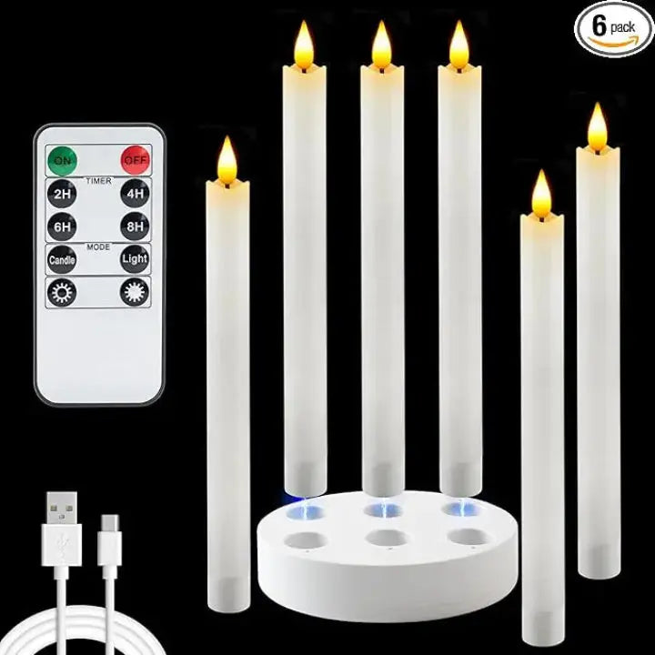LED Wachskerzen wiederaufladbar – flammenlos mit 3D-Effekt