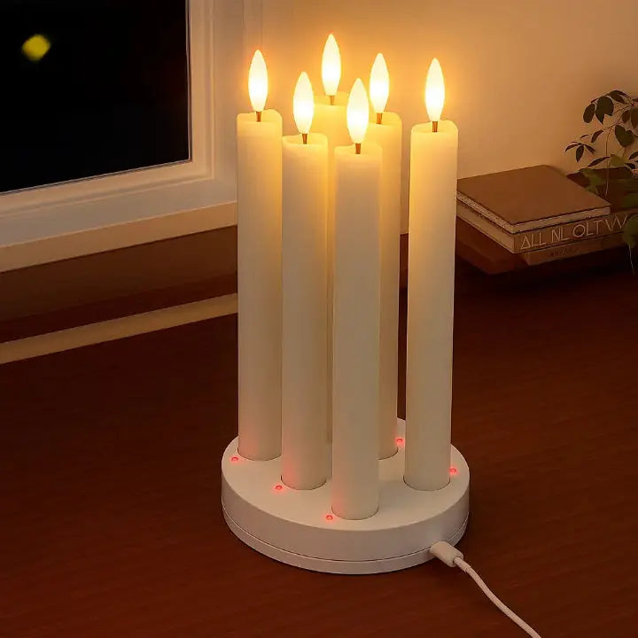 LED Wachskerzen wiederaufladbar – flammenlos mit 3D-Effekt