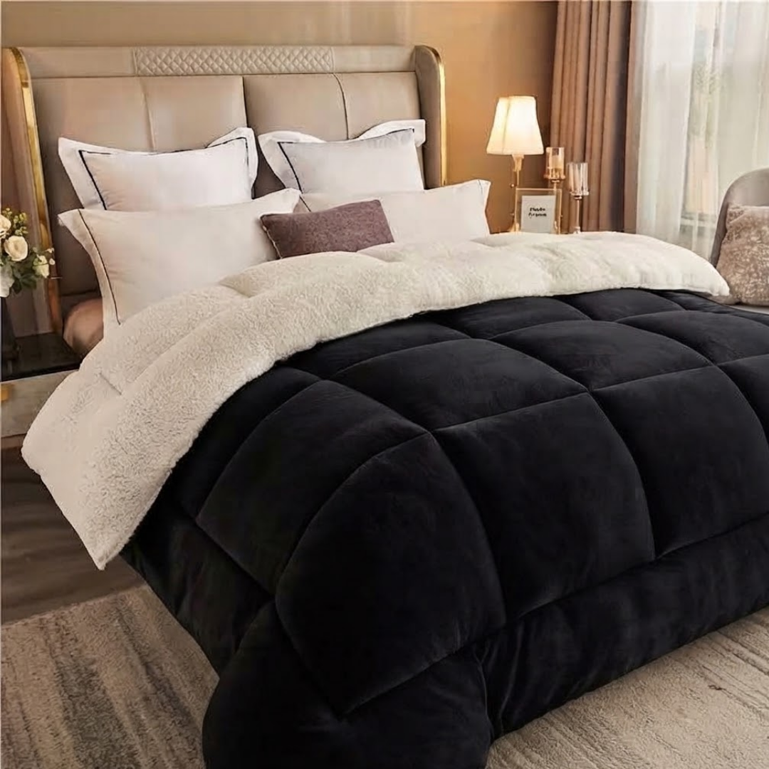 Winterdecke Dreilagig mit Milk Velvet – Warme Steppdecke