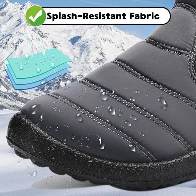 Damen Winterstiefel wasserdicht mit Kunstfell-Futter und Antirutschsohle