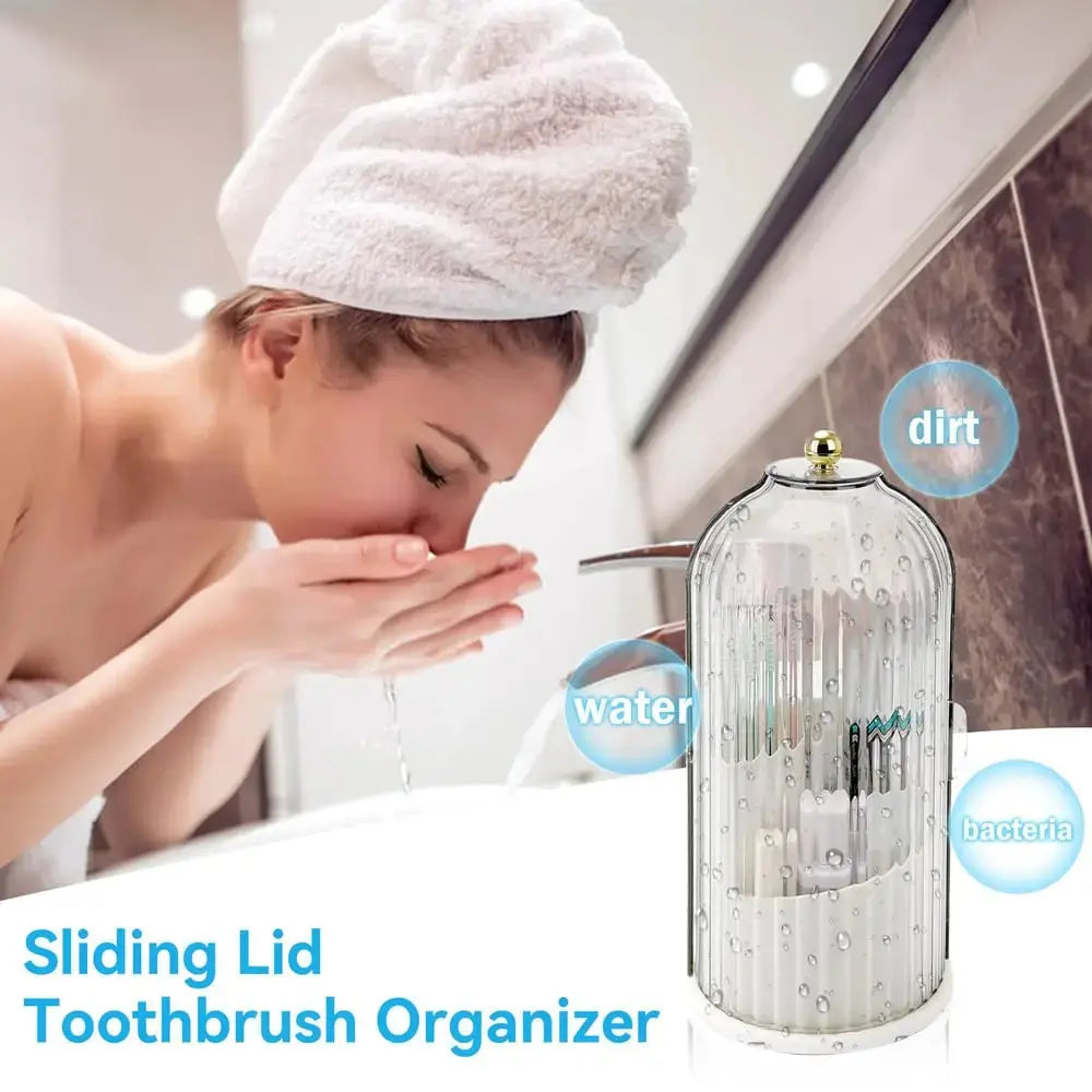 Zahnbürstenhalter | Schiebedeckel & 3 Fächer für Hygiene product image 3