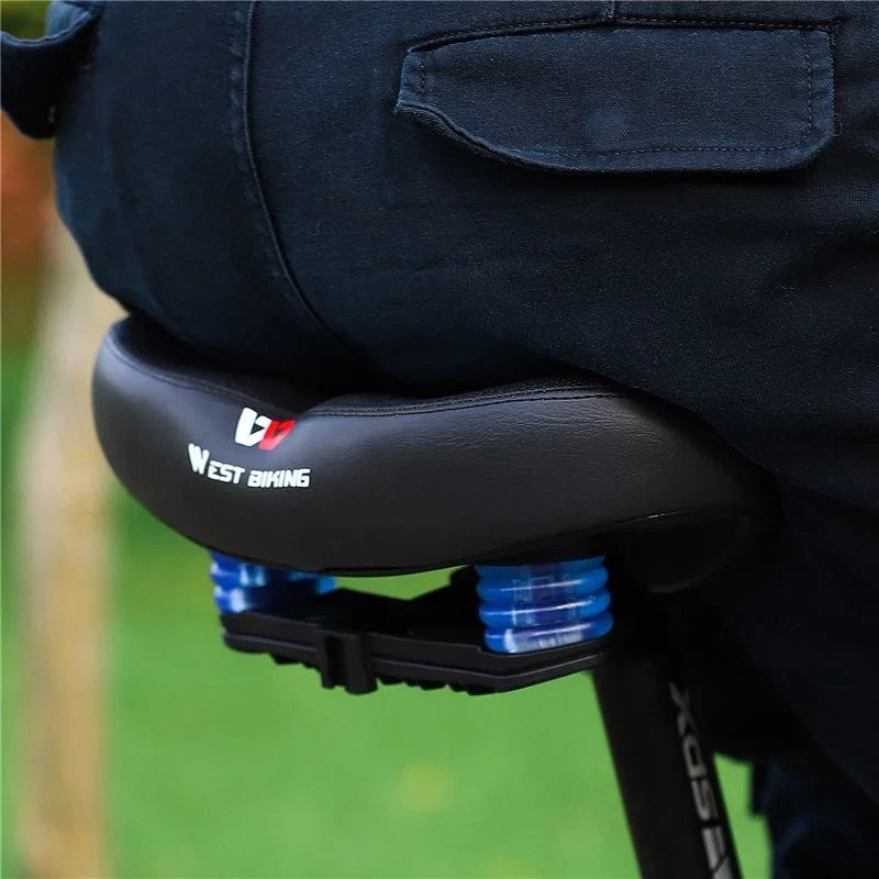Fahrradsattel Extra Breit Ergonomisch mit Stoßdämpfung