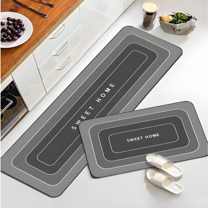 Microfibre floor mat non-slip – highly absorbent for kitchen and bathroom