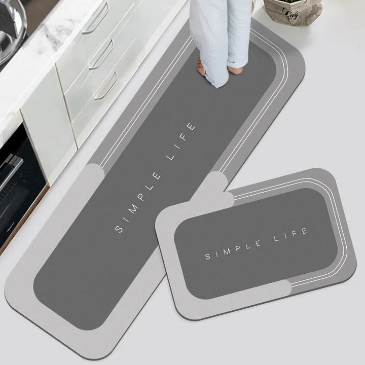 Microfibre floor mat non-slip – highly absorbent for kitchen and bathroom