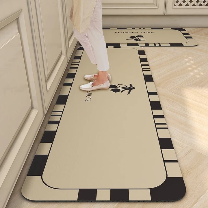 Microfibre floor mat non-slip – highly absorbent for kitchen and bathroom