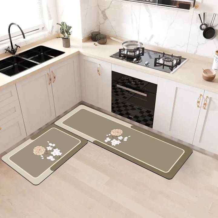 Microfibre floor mat non-slip – highly absorbent for kitchen and bathroom