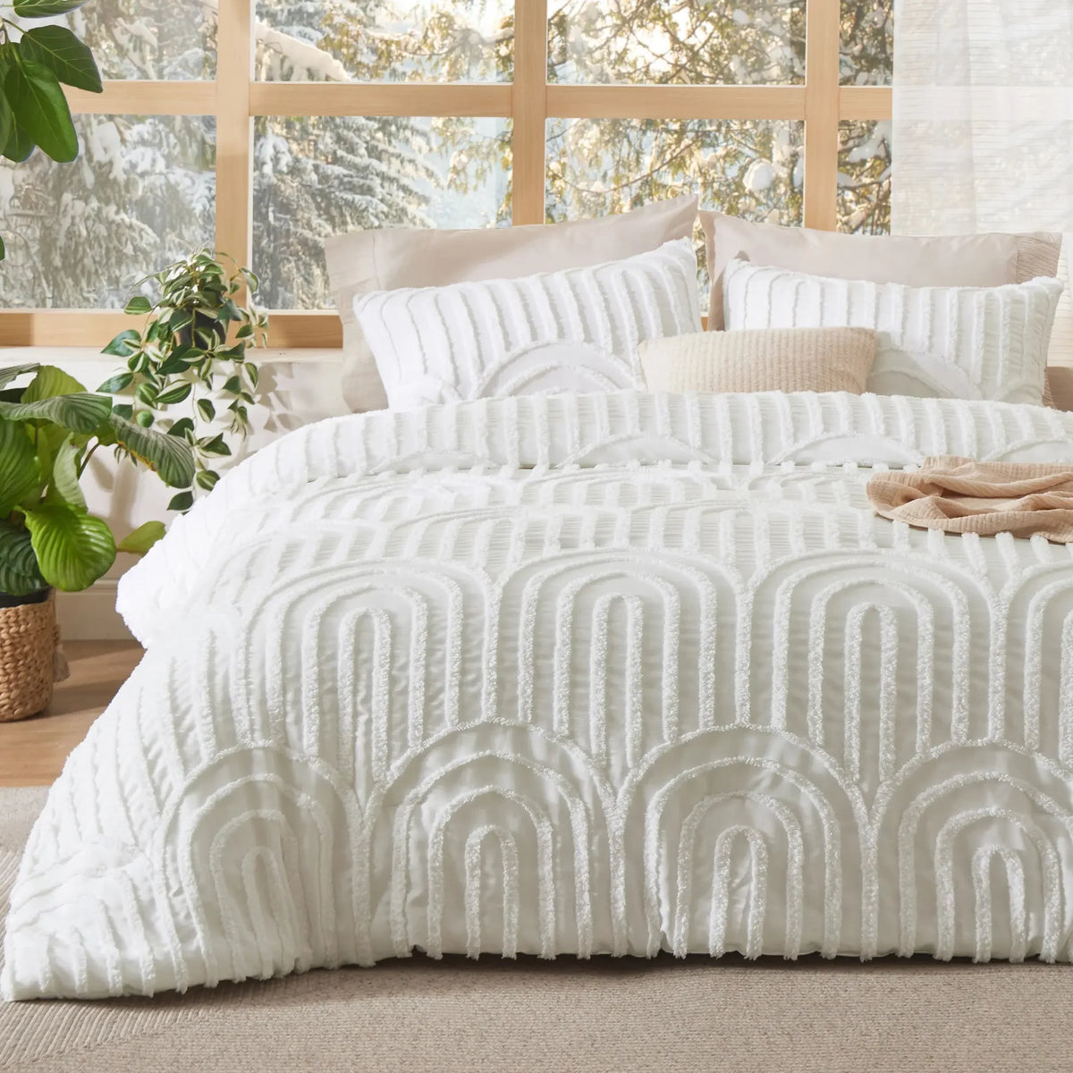 Tufted Boho bedding set – soft blanket for every season
