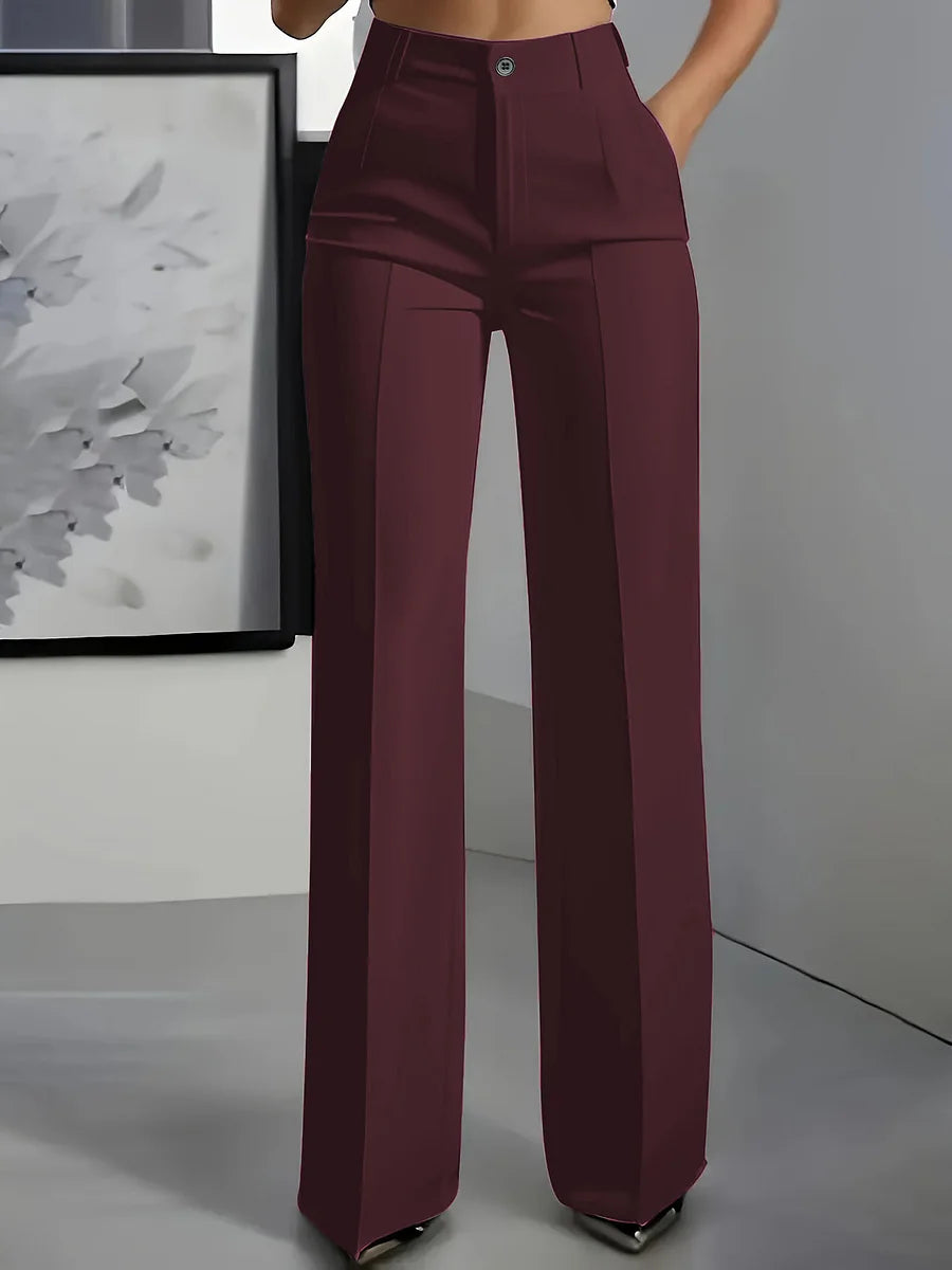 Damen Stretchhose Hohe Taille Gerade Passform Alltag product image 7