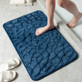 Memory Foam Badematte mit Kieselstein-Design – weich & rutschfest