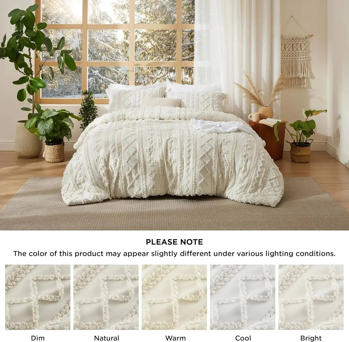 Tufted Boho bedding set – soft blanket for every season