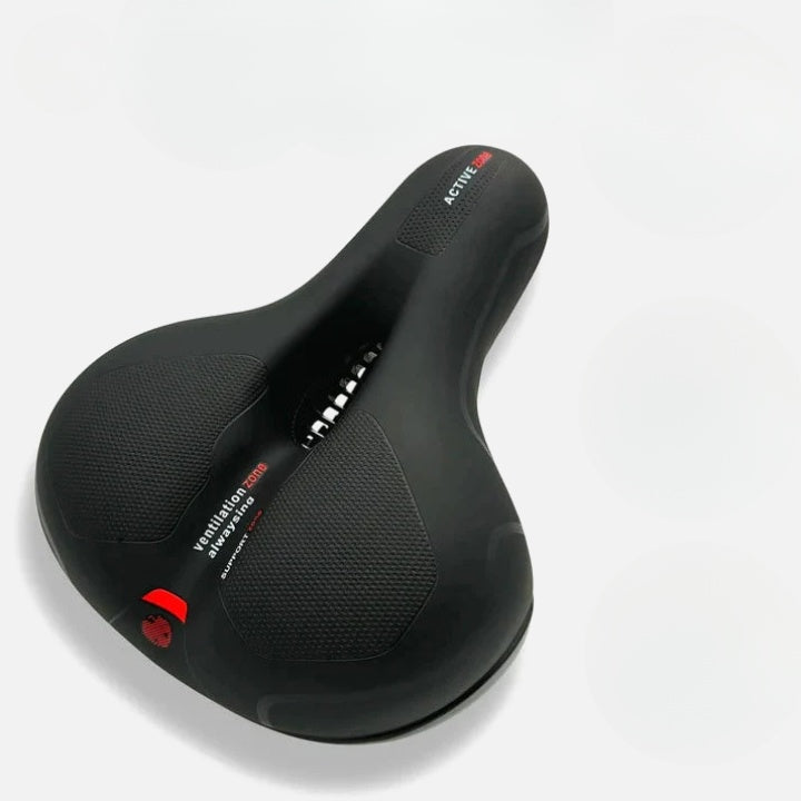 Ergonomischer Fahrradsattel mit Polsterung und Reflektorstreifen