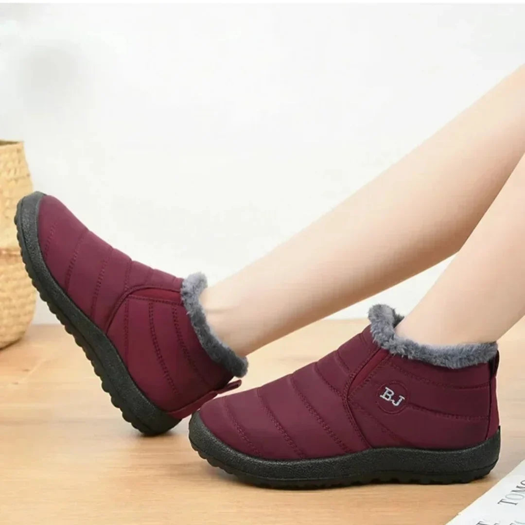Damen Winterstiefel wasserabweisend mit Plüschfutter und Antirutschsohle