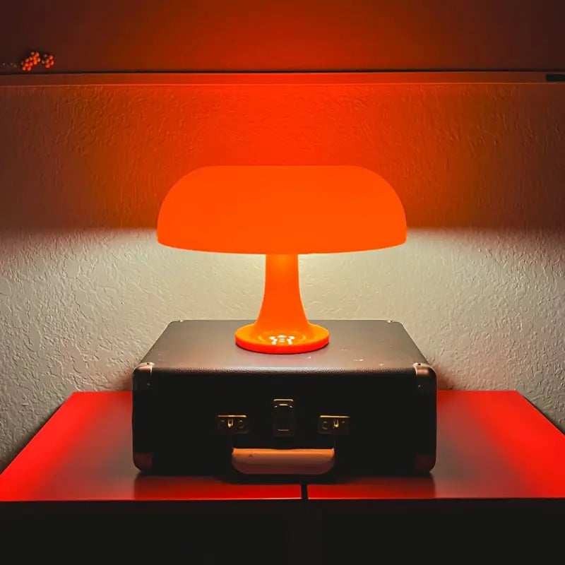 Portable mushroom lamp with LED - cordless and atmospheric
