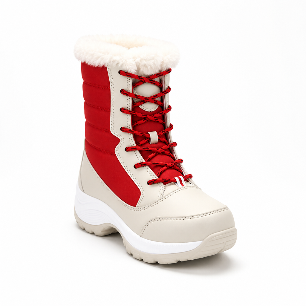 Lined winter boots with lacing - warm down to -40 °C