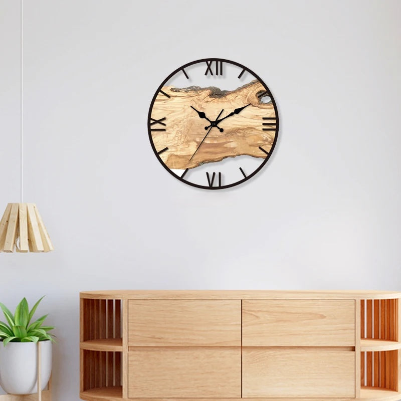 Transparent wall clock with silent movement and modern design