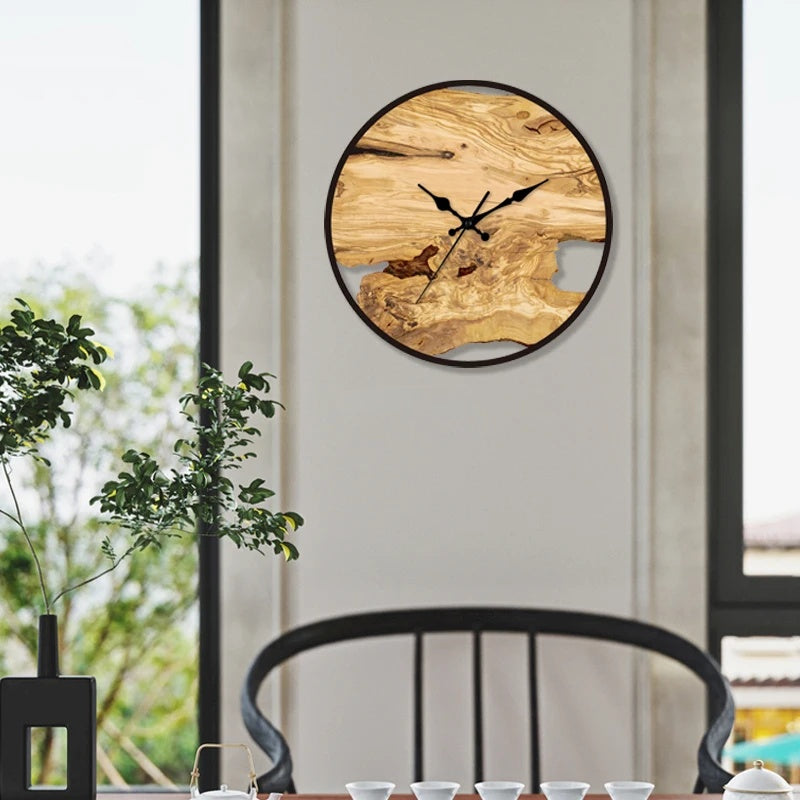 Transparent wall clock with silent movement and modern design