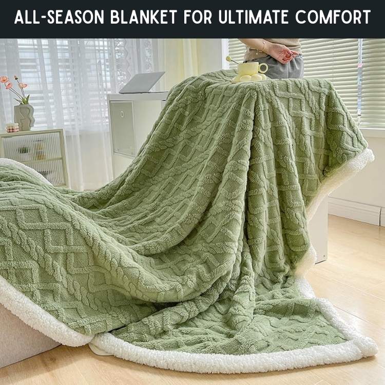 Weighted blanket with Sherpa - Warm weighted blanket for better sleep