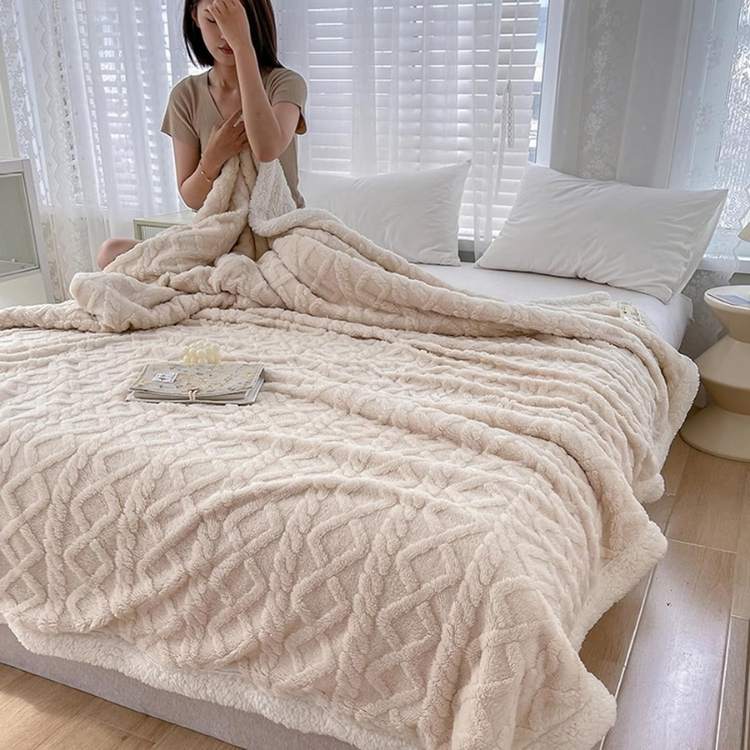 Weighted blanket with Sherpa - Warm weighted blanket for better sleep