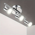 LED ceiling light with 3 adjustable GU10 spotlights for targeted lighting