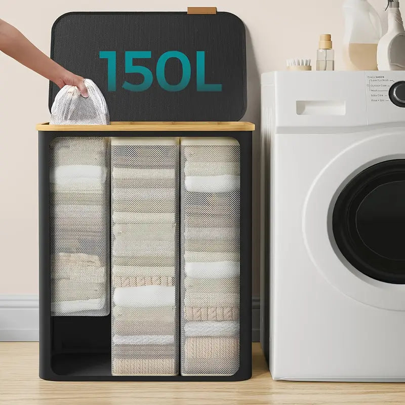 Large Laundry Basket 150 Liters for Bedroom and Bathroom