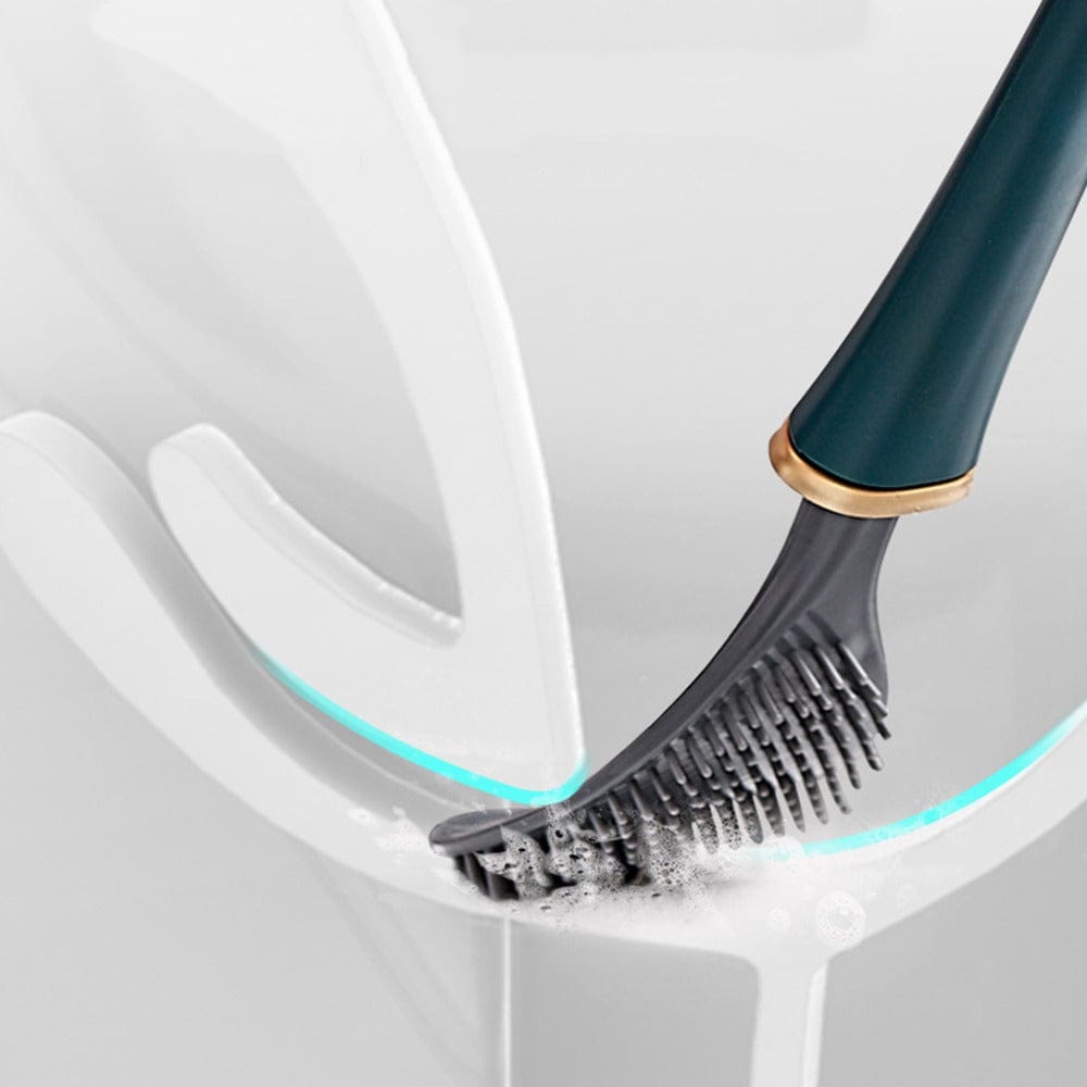 Silicone toilet brush - hygienic, flexible, and wall-mountable