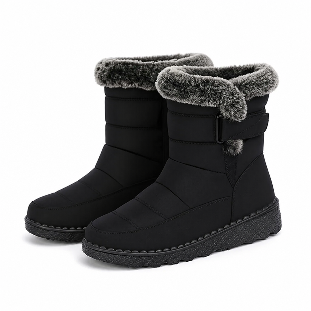 Wasserdichte Damen Winterstiefel mit Plüschfutter und Rutschfester Sohle