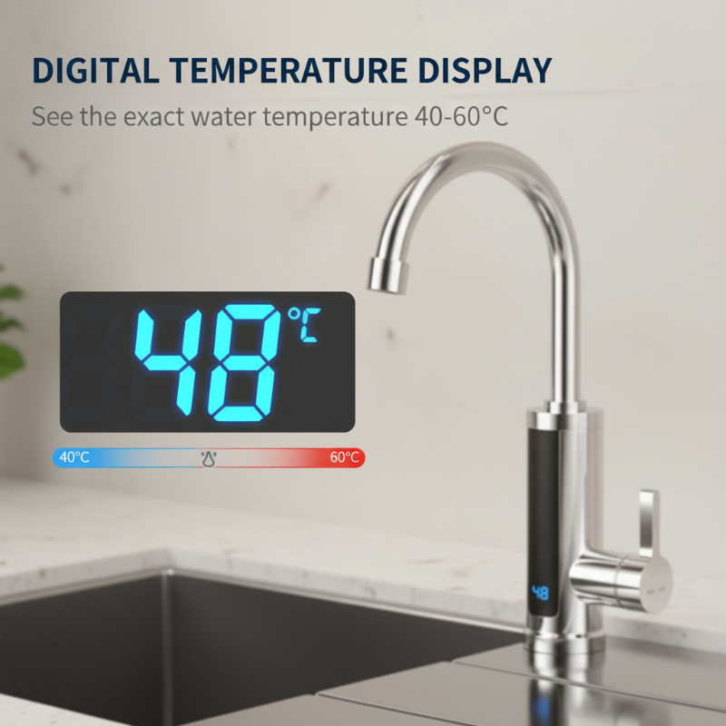 Küchenarmatur mit Sofortheißwasser und LED-Temperaturanzeige
