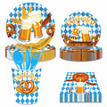 Oktoberfest Einweg-Partygeschirr Set 76-teilig blau-weiß