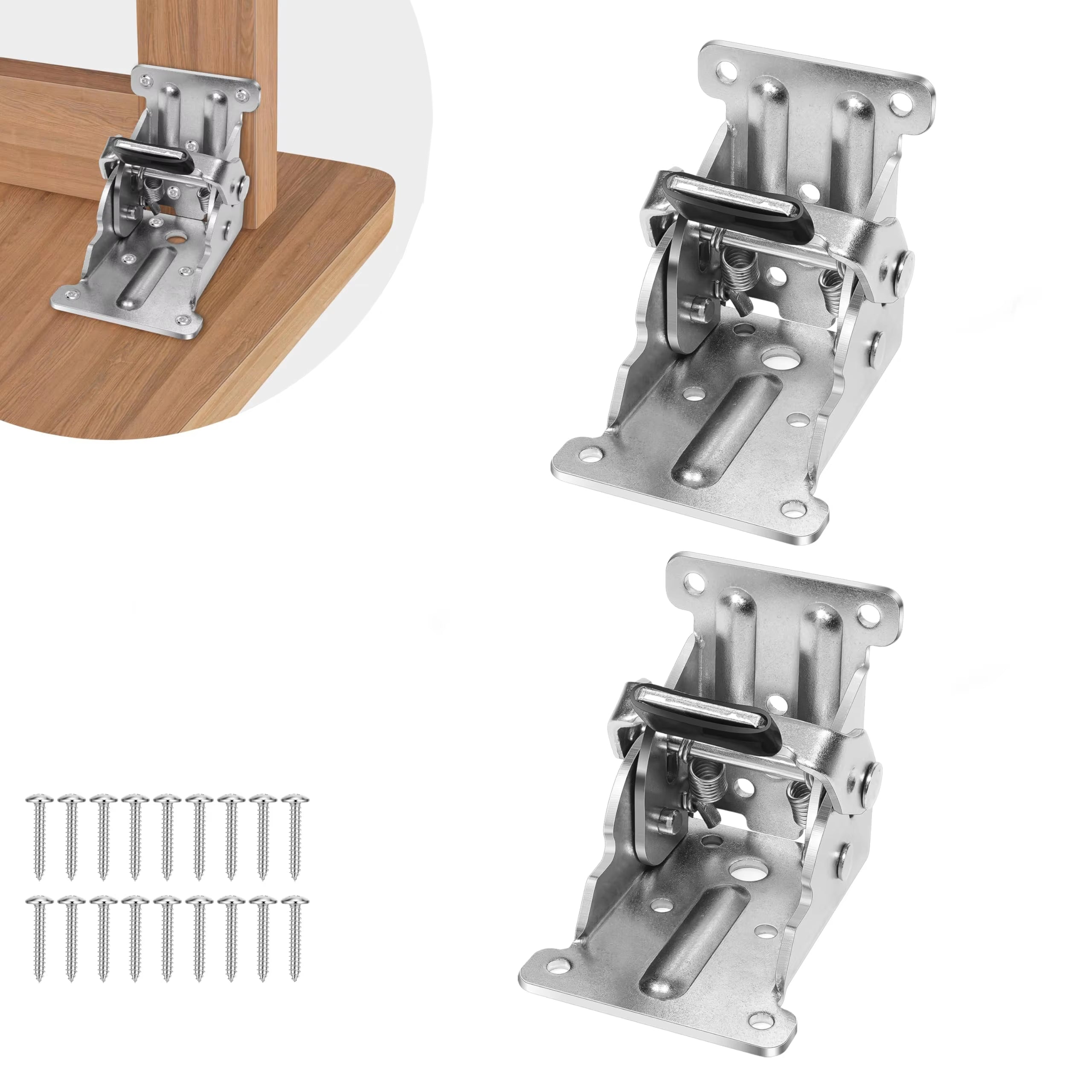 Stahl Klapptischbeschlag selbstverriegelnd bis 225 kg – 2er-Set