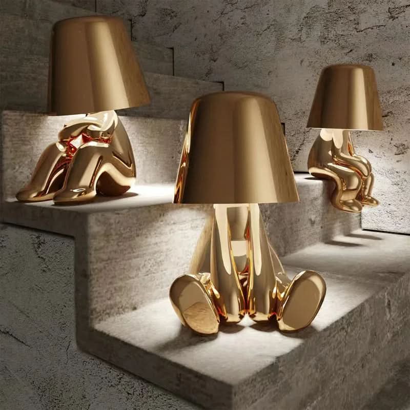 Dimmable LED table lamp made of metal and acrylic - modern design
