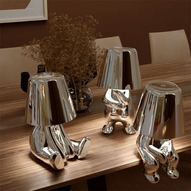 Dimmable LED table lamp made of metal and acrylic - modern design