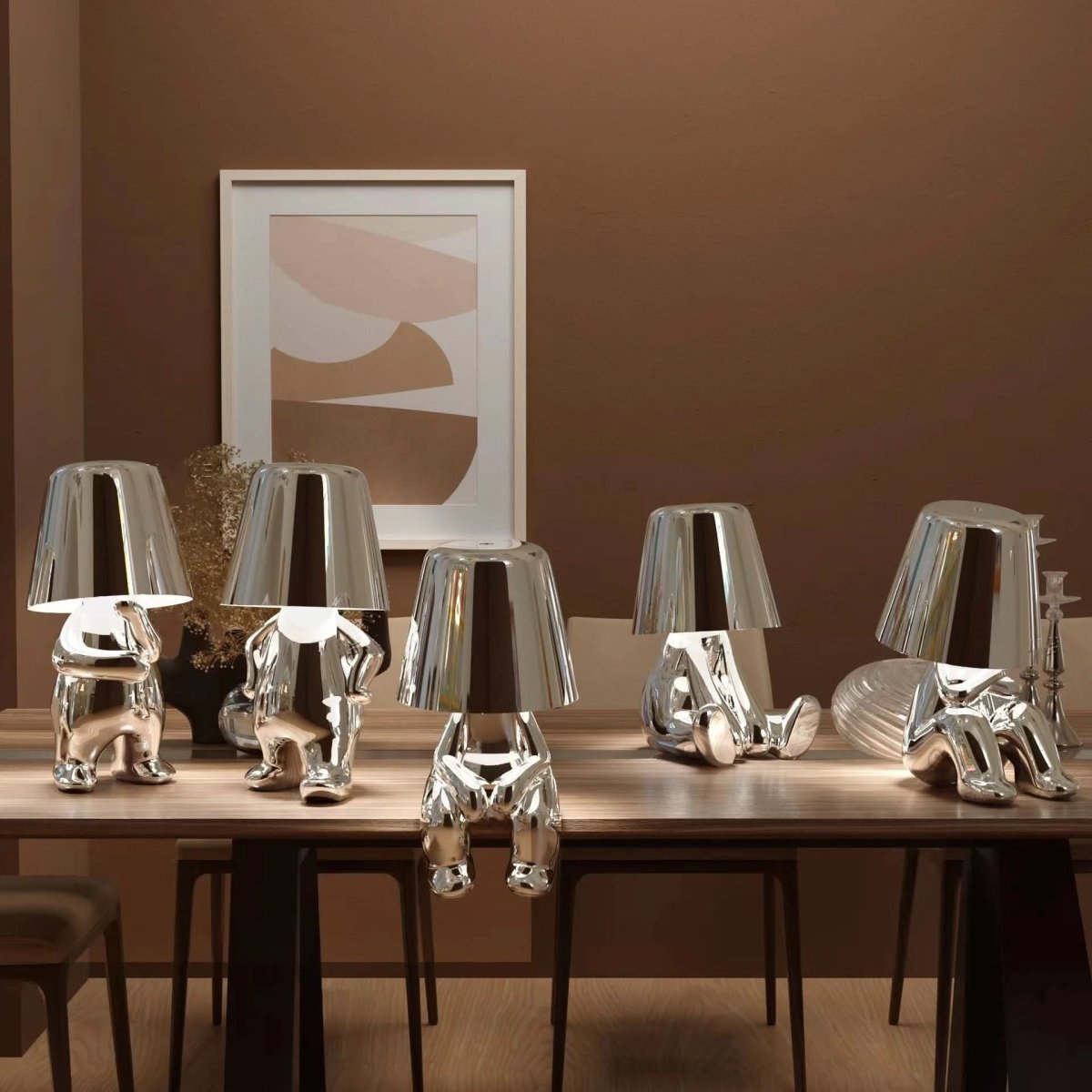 Dimmable LED table lamp made of metal and acrylic - modern design