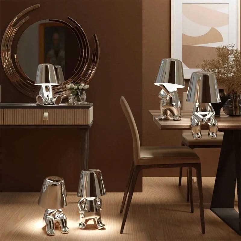 Dimmable LED table lamp made of metal and acrylic - modern design