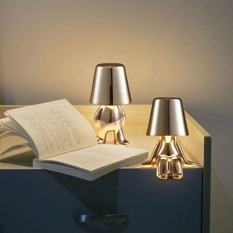 Dimmable LED table lamp made of metal and acrylic - modern design