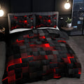 Bedding Set with Geometric 3D Neon Print – Microfiber