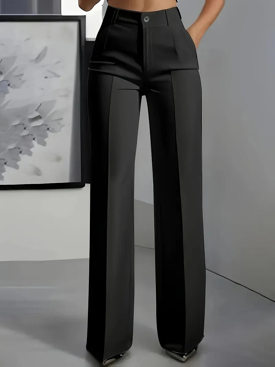 Damen Stretchhose Hohe Taille Gerade Passform Alltag product image 8