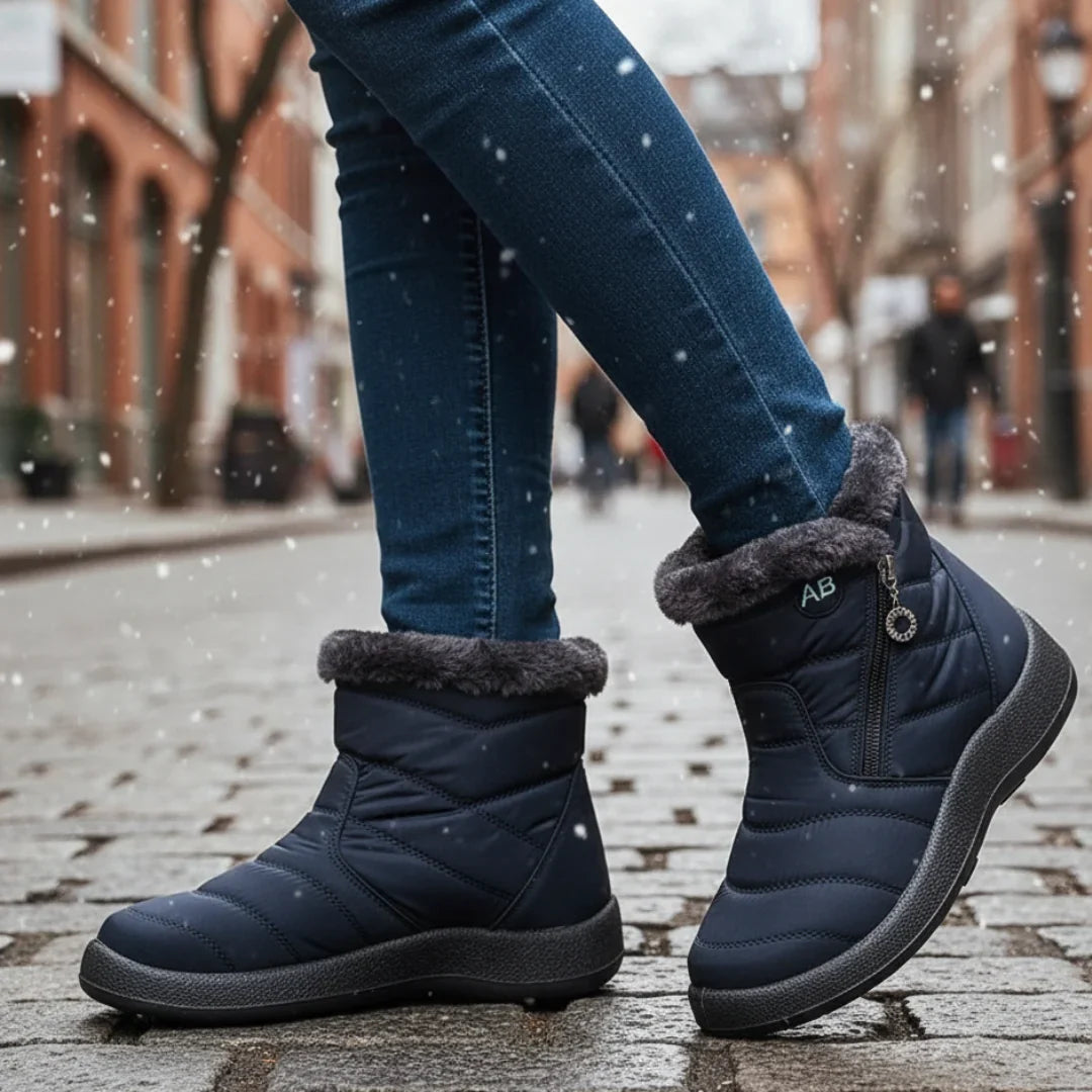 Lined winter boots - water-repellent and slip-resistant