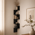 Multi-tier corner wall shelf – space-saving shelf for corners