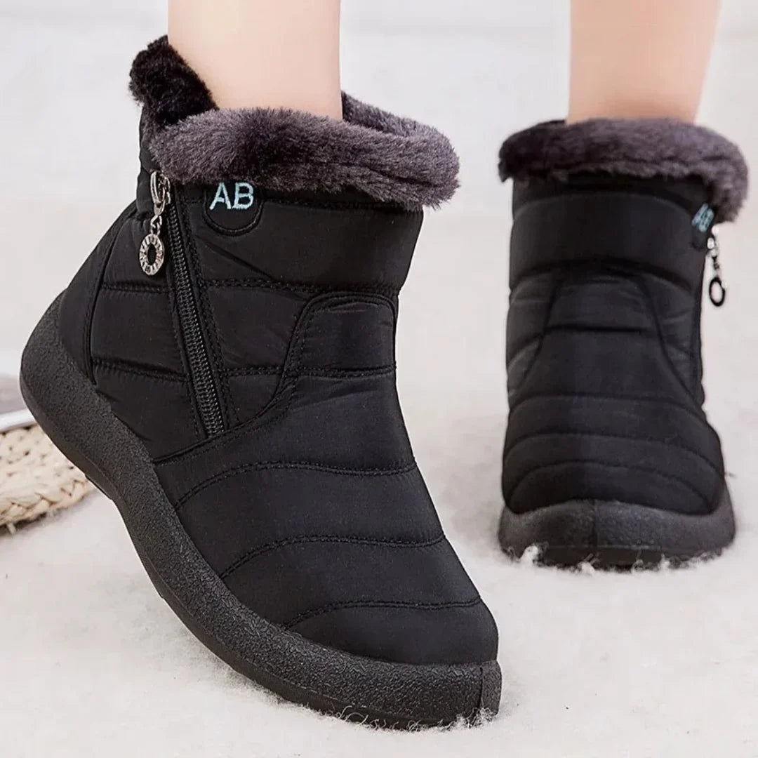 Lined winter boots - water-repellent and slip-resistant
