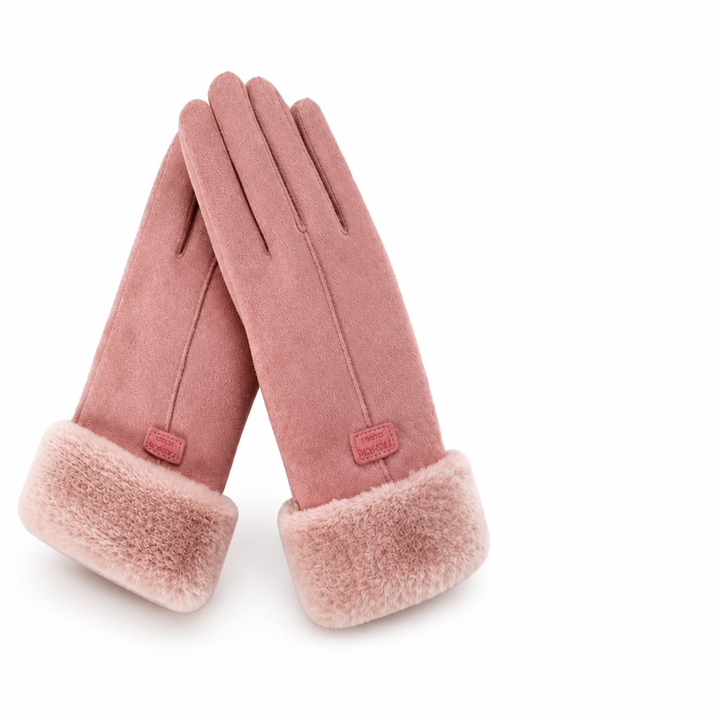 Heated women's gloves with touchscreen functionality and adjustable heat
