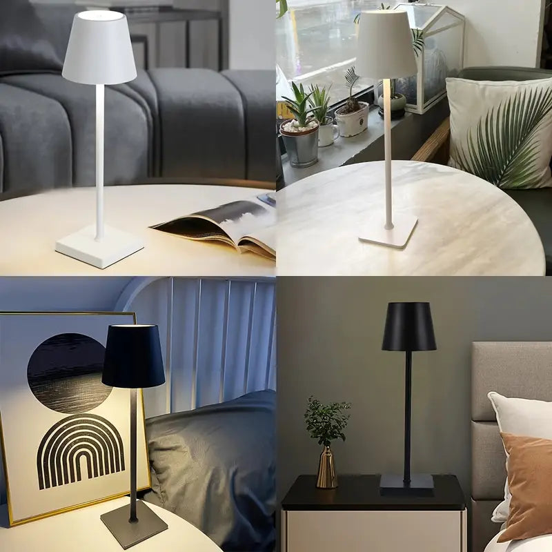 Wireless LED table lamp with rechargeable battery - dimmable and flexible