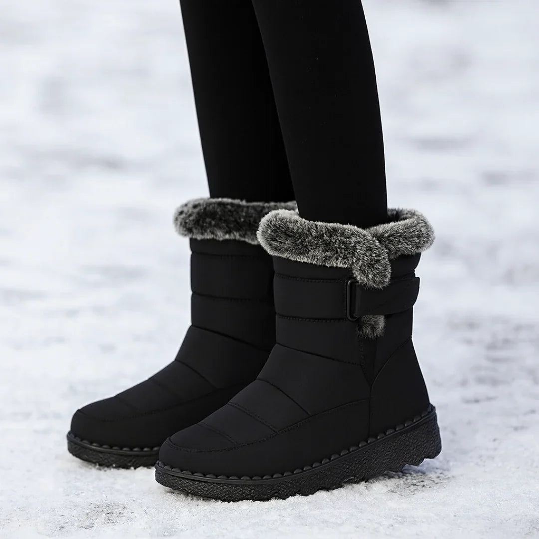 Lined women's winter boots - water-repellent & slip-resistant